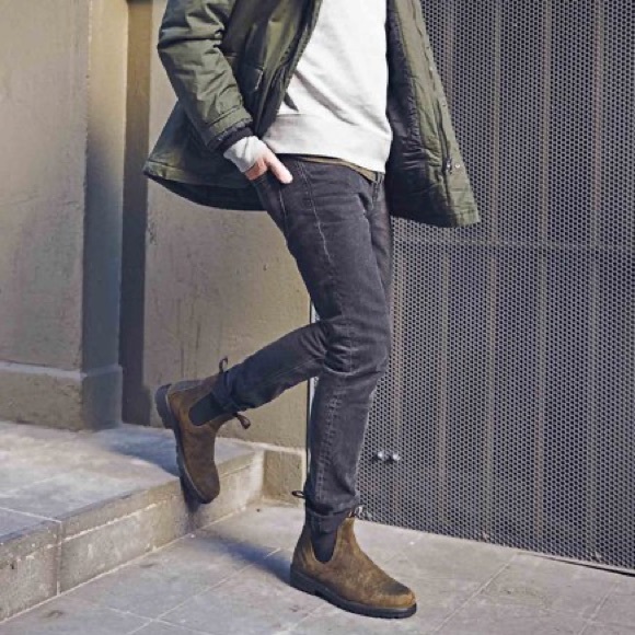 Blundstone 1615 Original Suede Boots Dark Olive Size 7.5 US Mens - Picture 2 of 14